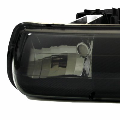Chevy Silverado 1999-2002 Black Smoked Headlights and Bumper Lights