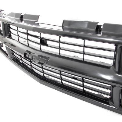 Chevy Suburban 1994-1999 Black Replacement Grille and LED DRL Headlights Bumper Lights