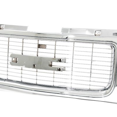 GMC Sierra 3500 1994-2000 Chrome Grille and Halo Projector Headlights LED Bumper Lights