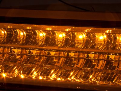 GMC Suburban 1994-1999 Chrome Grille and Halo Projector Headlights LED Bumper Lights