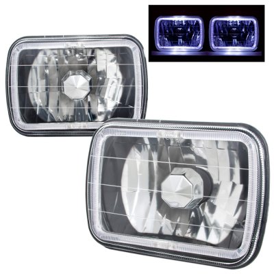 Chrysler Cordoba 1980-1983 Black 7 Inch Halo Sealed Beam Headlight Conversion