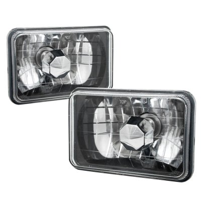 GMC Suburban 1981-1988 Black Chrome Sealed Beam Headlight Conversion