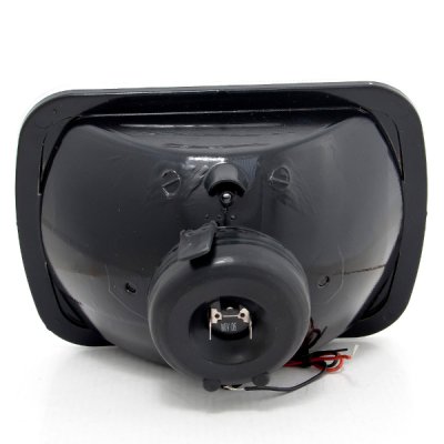 Chevy C10 Pickup 1980-1987 Blue Halo Black Chrome Sealed Beam Headlight Conversion