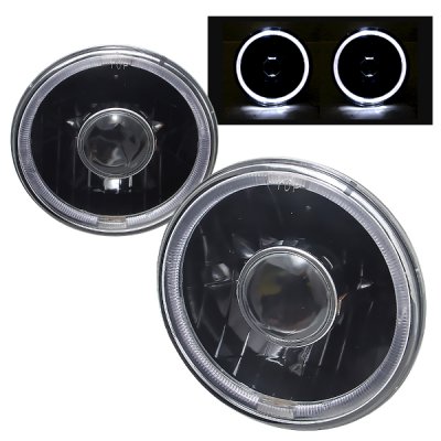 Plymouth Fury 1975-1976 Black Halo Sealed Beam Projector Headlight Conversion