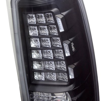 GMC Sierra 1999-2006 LED Tail Lights Black and Clear