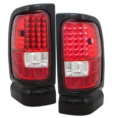 Dodge Ram 1994-2001 Clear Headlights and LED Tail Lights Red Clear