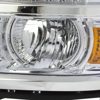Chevy Silverado 2014-2015 Chrome Projector Headlights LED DRL