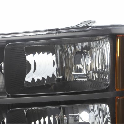 GMC Sierra 2500HD 2007-2013 Black Headlights