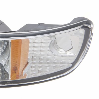 GMC Sierra 1999-2002 Chrome LED DRL Headlights Set and Projector Fog Lights