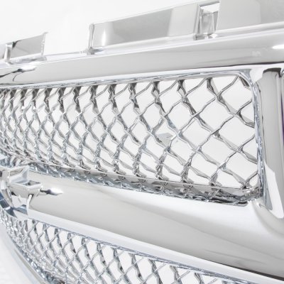 Chevy 3500 Pickup 1988-1993 Chrome Mesh Grille and Headlights Conversion