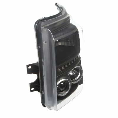 Ford F450 Super Duty 2011-2016 Black Halo Projector Headlights LED DRL