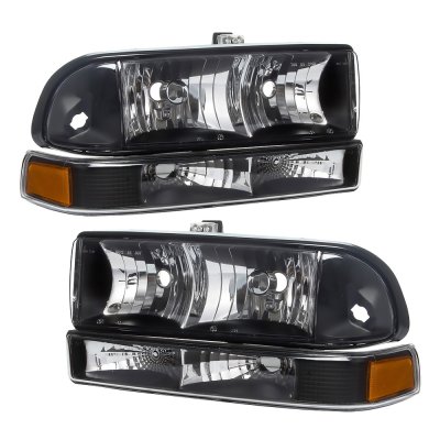 Chevy Blazer 1998-2004 Black Headlights and Bumper Lights