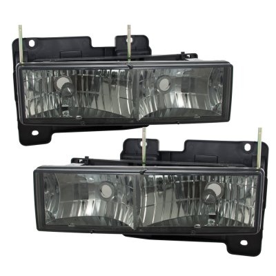 Chevy Suburban 1994-1999 Smoked Headlights Bumper Lights Side Marker Lights