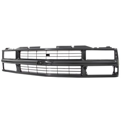 Chevy Silverado 1994-1998 Black Grille and Smoked Headlights Set
