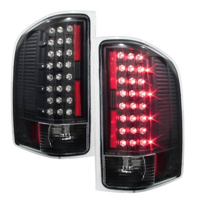 Chevy Silverado 2007-2013 Black LED DRL Headlights and LED Tail Lights