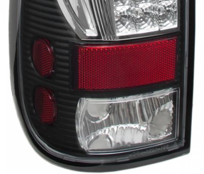 Ford F250 Super Duty 1999-2007 Black Chrome LED Tail Lights