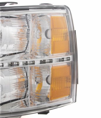 Chevy Silverado 3500HD 2007-2014 Clear LED DRL Headlights