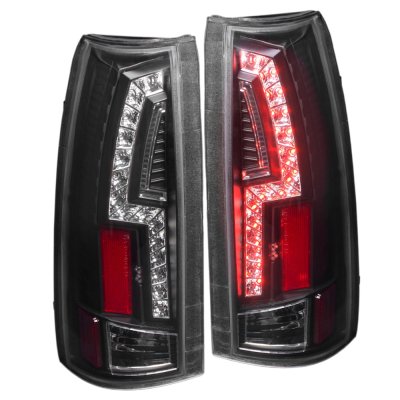 Chevy 1500 Pickup 1994-1998 Black Headlights and Custom LED Tail Lights
