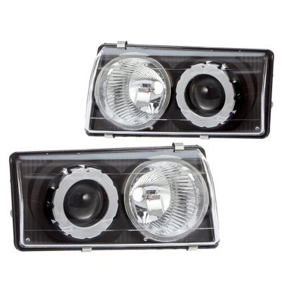 Chevy Corvette C5 1997-2004 Black Projector Headlights and LED Tail Lights Red