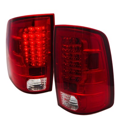 Dodge Ram 2500 2010-2018 LED Tail Lights Red Clear