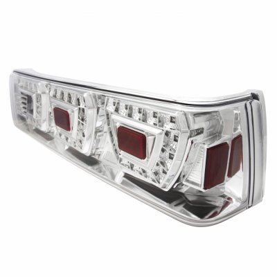 Ford Mustang 1987-1993 LED Tail Lights Chrome Clear