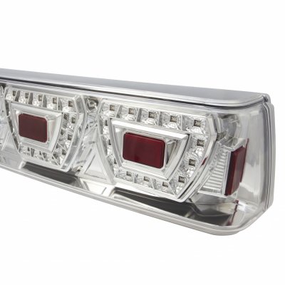 Ford Mustang 1987-1993 LED Tail Lights Chrome Clear