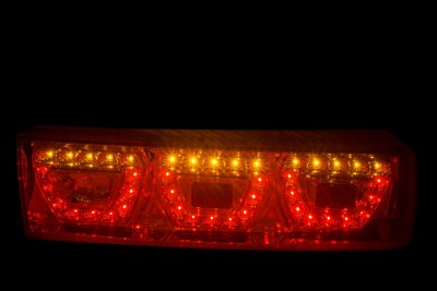 Ford Mustang 1987-1993 LED Tail Lights Chrome Clear