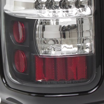 Dodge Ram 1994-2001 LED Tail Lights Black Chrome