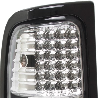 Dodge Ram 1994-2001 LED Tail Lights Black Chrome