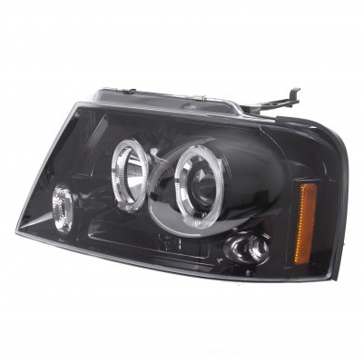Ford F150 2004-2008 Smoked Halo Projector Headlights with LED