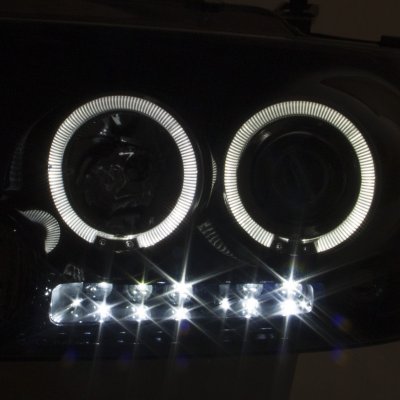 Lincoln Mark LT 2006-2008 Smoked Halo Projector Headlights with LED