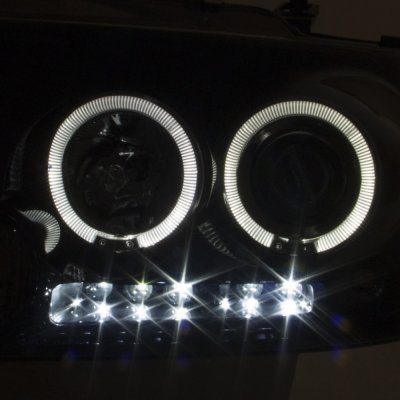 Ford F150 2004-2008 Black Tinted Halo Projector Headlights and Smoked LED Tail Lights