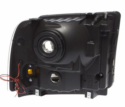Ford F450 Super Duty 2005-2007 Black Headlights LED Daytime Running Lights