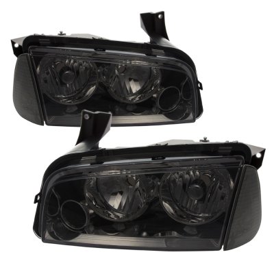 Dodge Charger 2005-2010 Smoked Clear Headlights