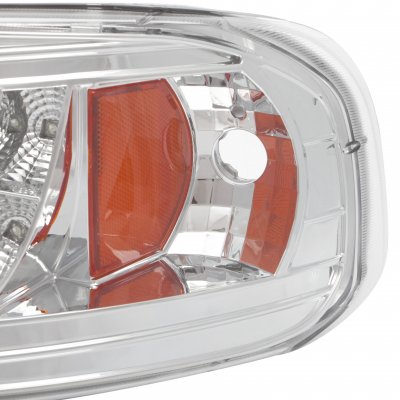 Ford Expedition 1997-2002 Clear LED DRL Projector Headlights with Halo