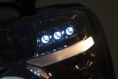 Ford F150 2004-2008 Smoked Halo Projector Headlights with LED