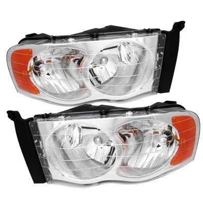 Dodge Ram 2500 2003-2005 Clear Headlights and LED Tail Lights Red Clear