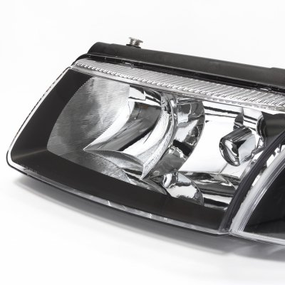 VW Passat 1997-2000 Black Clear Headlights and Corner Lights