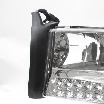 Dodge Durango 1998-2003 Clear Euro Headlights with LED Signal Lights