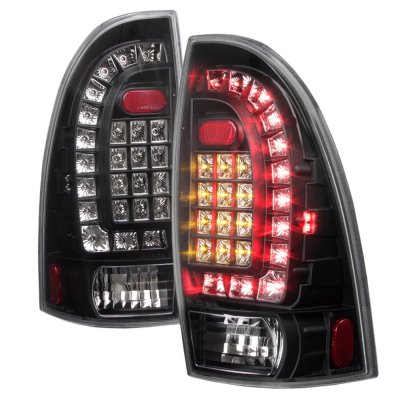 Toyota Tacoma 2005-2011 Black Headlights and Custom LED Tail Lights