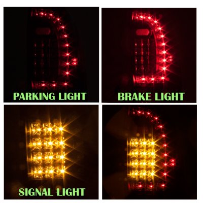 Toyota Tacoma 2005-2011 Black Headlights and Custom LED Tail Lights