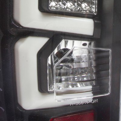 Chevy Silverado 3500HD 2007-2014 Custom LED Tail Lights Black Clear
