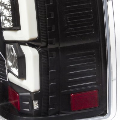 Chevy Silverado 3500HD 2007-2014 Custom LED Tail Lights Black Clear