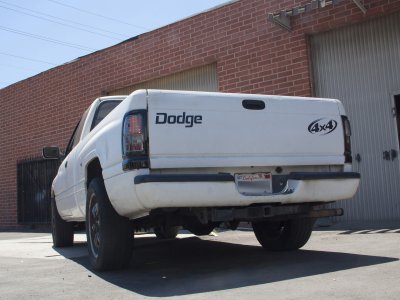 Dodge Ram 3500 1994-2002 Black Headlights with LED Corner Lights and Smoked LED Tail Lights