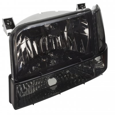 Ford F250 1992-1996 Smoked Headlights and Bumper Lights Set