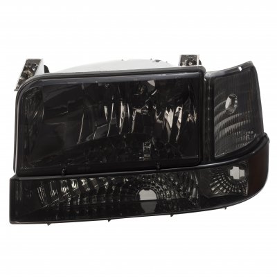 Ford F250 1992-1996 Smoked Headlights and Bumper Lights Set