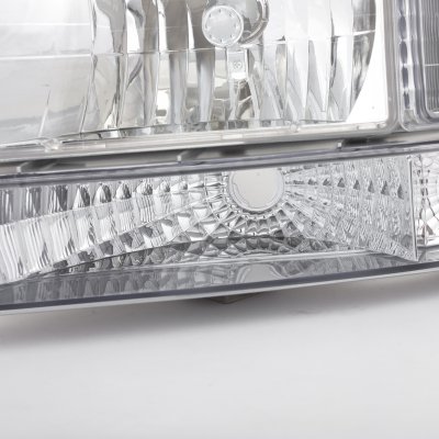 Ford F250 1992-1996 Clear Headlights and Bumper Lights Set
