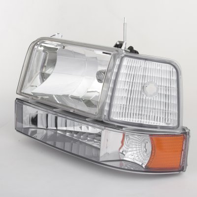 Ford F250 1992-1996 Clear Headlights and Bumper Lights Set
