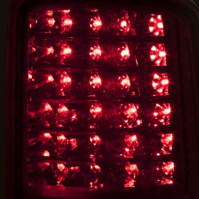 GMC Yukon XL 2000-2006 Black Smoked LED DRL Headlights Set and LED Tail Lights