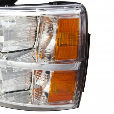 Chevy Silverado 3500HD 2007-2014 Chrome Headlights